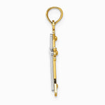 10K / 14K Two-tone Center Cross Charm - Product Photo