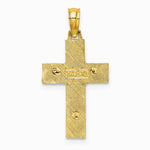 10K / 14K Two-tone Latin Crucifix Charm - Product Photo