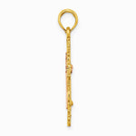 10K / 14K Two-tone w/ Lace Trim Cross Charm - Product Photo