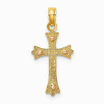10K / 14K Two-tone Cross Charm - Product Photo