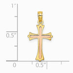 10K / 14K Two-tone Cross Charm - Product Photo