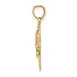 14K Two-tone with White Rhodium MOM in Heart Charm - Product Photo