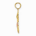 10K / 14K Two-tone Cat w/ Heart Charm - Product Photo