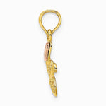 10K / 14K Two-tone Baby Carriage w/ Visor Charm - Product Photo