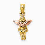 14K Two-Tone 3-D Mini Guardian Angel Charm - Product Photo