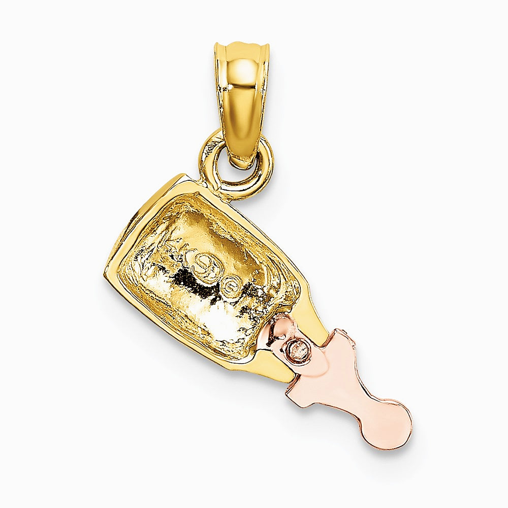 10K / 14K Two-tone Baby Bottle Charm - Product Photo