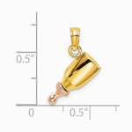 10K / 14K Two-tone Baby Bottle Charm - Product Photo