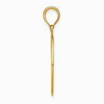14K Yellow & Rhodium with Rhodium Diamond-Cut Filigree Round Charm - Product Photo