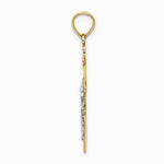 10K / 14K Yellow with Rhodium W/ Rhodium INRICrucifix Charm - Product Photo