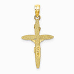 10K / 14K Yellow with Rhodium W/ Rhodium INRICrucifix Charm - Product Photo