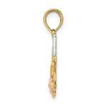 14k Two-tone w/White Rhodium 
