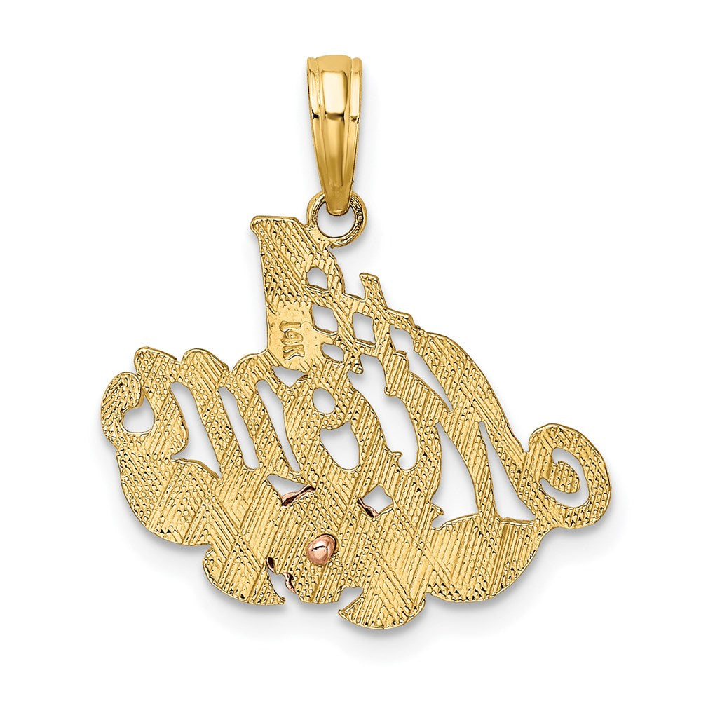 14k Two-tone w/White Rhodium 