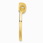 14K Yellow & Rhodium w/ Rhodium Horseshoe Chain Slide Charm - Product Photo