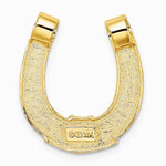 14K Yellow & Rhodium w/ Rhodium Horseshoe Chain Slide Charm - Product Photo