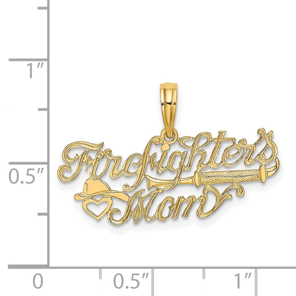 14k FIREFIGHTER'S MOM Charm - Product Photo
