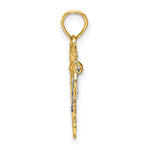 14K Two-tone MOM Inside Heart Charm - Product Photo