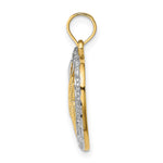 14k w/ Rhodium Textured 