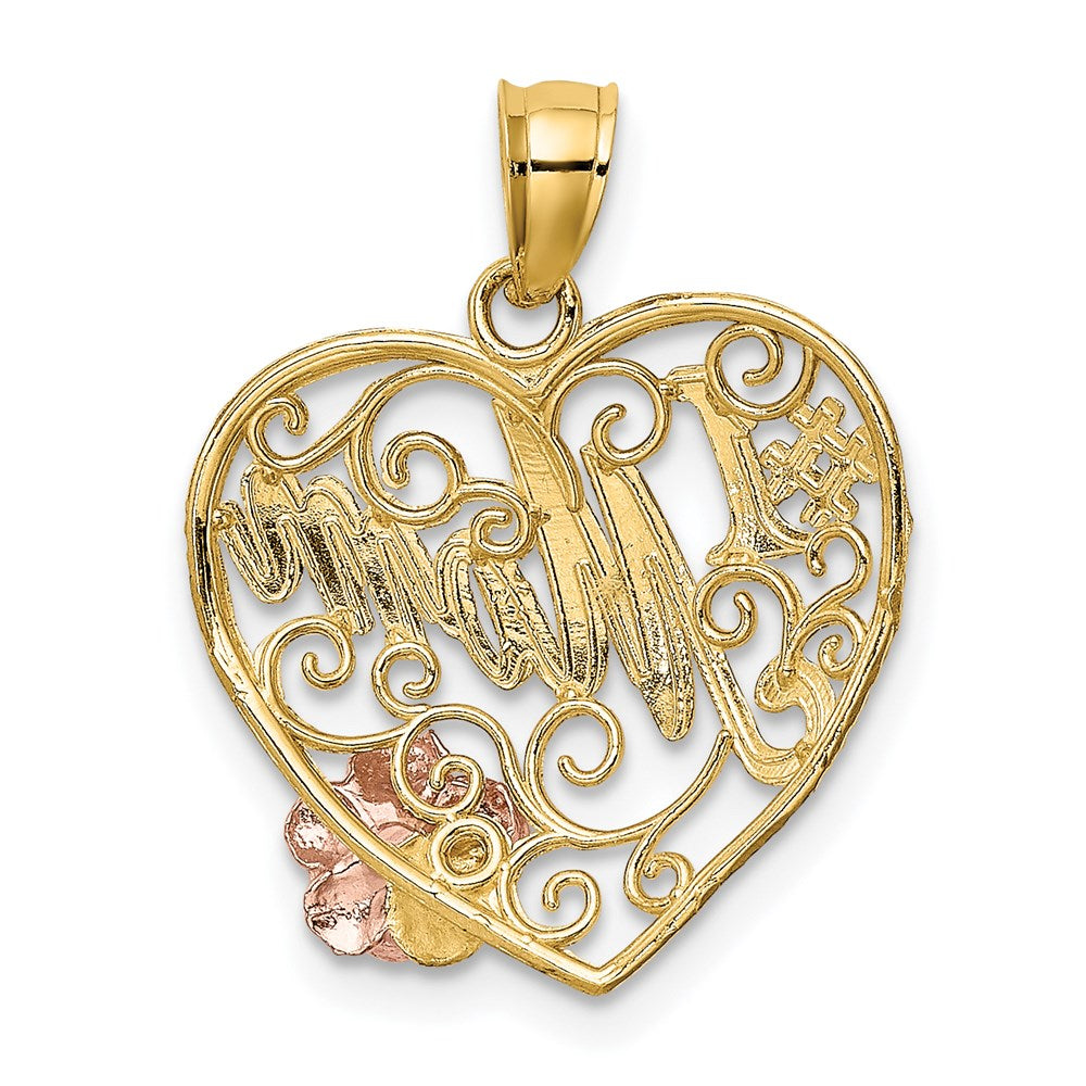 14k Two-tone w/White Rhodium 