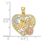 14k Two-tone w/White Rhodium 