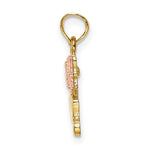 14k Two-Tone MOM w/ Butterfly Charm - Product Photo