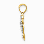 10K / 14K Yellow with RH with RH Butterfly with White Edge and Cut-out Wings - Product Photo