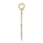 14k w/ Rhodium WISH DREAM BELIEVE Moon and Stars Charm - Product Photo