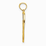 10K / 14K Yellow with Rhodium with Rhodium LOVE with Hearts Pendant - Product Photo