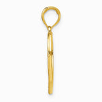 10K / 14K Yellow with Rhodium with Rhodium Hope In Heart with Flowers Charm - Product Photo