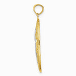 10K / 14K Yellow with Rhodium with Rhodium Beaded Filigree Cross Charm - Product Photo