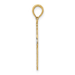 10K / 14K Yellow with Rhodium w/ Rhodium Diamond-Cut Cross Pendant - Product Photo
