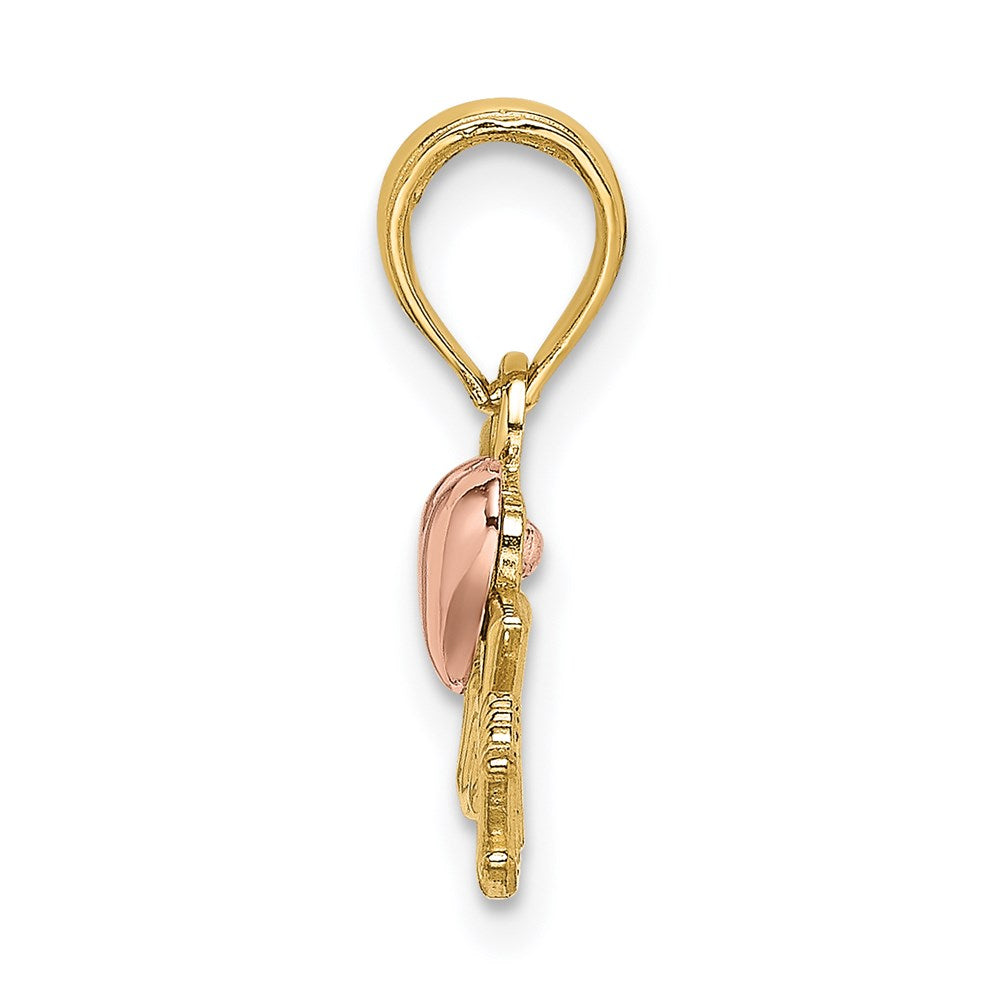 14k Two-Tone GRANDMA w/ Heart Charm - Product Photo