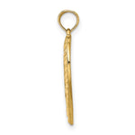 14K Yellow & Rhodium w/ White Rhodium Diamond-cut Heart GRANDMA Charm - Product Photo
