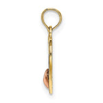 14K Two-tone w/White Rhodium Polished MOM  in Heart Pendant - Product Photo