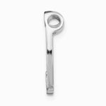 14K White Gold Horseshoe Chain Slide Charm - Product Photo