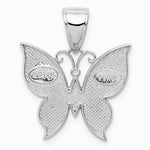10K / 14K White Gold Butterfly Pendant - Product Photo