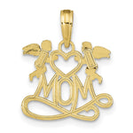 14K Polished MOM w/Heart and Angels Pendant - Product Photo