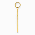 10K / 14K Yellow Gold Polished Cross Pendant - Product Photo