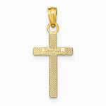 10K / 14K Yellow Gold Polished Cross Pendant - Product Photo