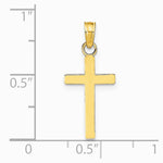 10K / 14K Yellow Gold Polished Cross Pendant - Product Photo