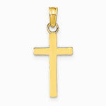 10K / 14K Yellow Gold Polished Cross Pendant - Product Photo