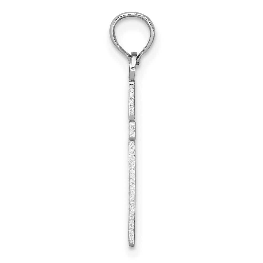10K / 14K White Gold Polished Cross Pendant - Product Photo
