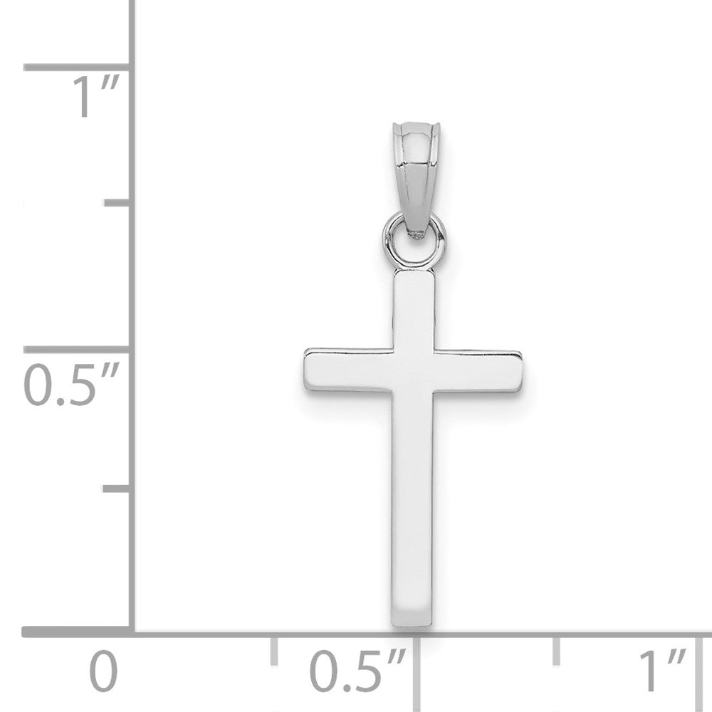 10K / 14K White Gold Polished Cross Pendant - Product Photo