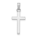 10K / 14K White Gold Polished Cross Pendant - Product Photo