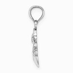 10K / 14K White Gold Snowman Pendant - Product Photo