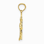 10K / 14K Yellow Gold Angel W/Filigree Cut-Out Wings Charm - Product Photo
