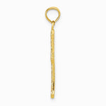 10K / 14K Yellow Gold Fancy Cross Pendant - Product Photo