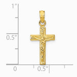 10K / 14K Yellow Gold Crucifix Pendant - Product Photo