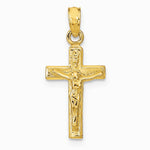 10K / 14K Yellow Gold Crucifix Pendant - Product Photo