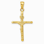10K / 14K Yellow Gold Crucifix Pendant - Product Photo