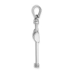 14K White Gold w/ X In Center Of Cross Charm - Product Photo